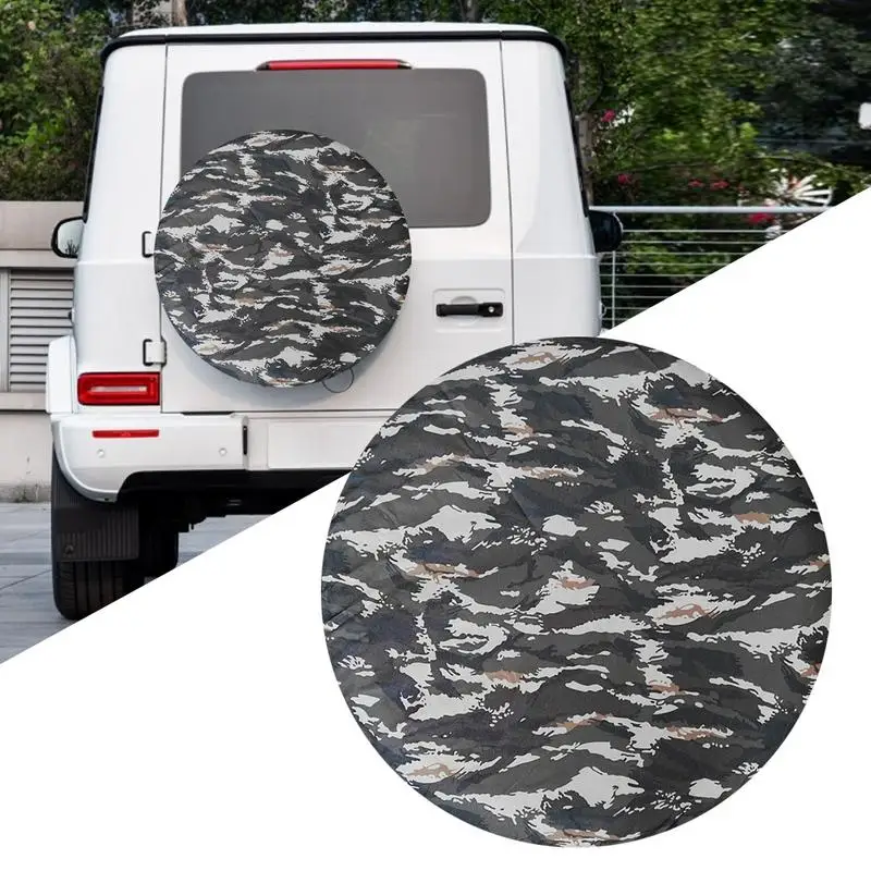 

Car Tire Cover Camouflage Pattern For Suv Off-Road Universal Model Tire Dust Cover Spare Tire Protection Automotive Accessories
