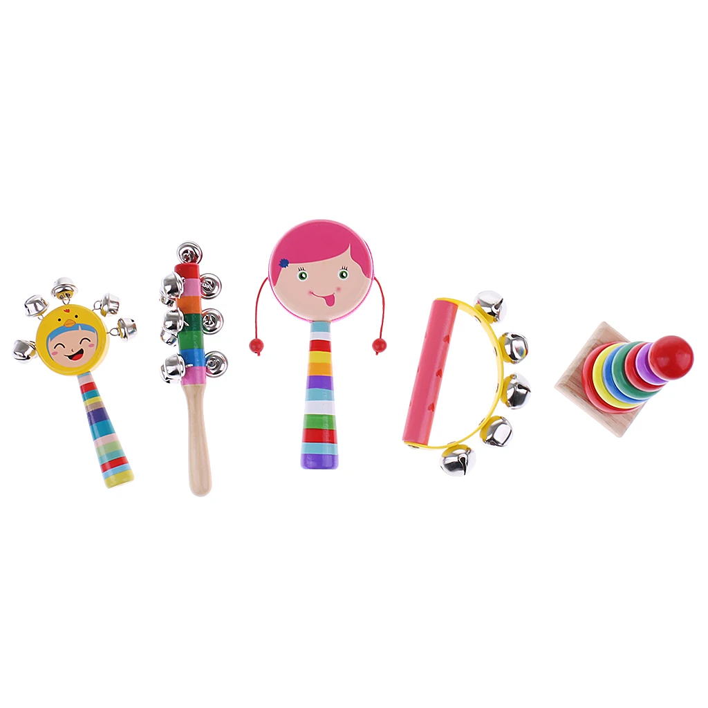 Детские Красочные Музыкальные инструменты, Обучающие деревянные музыкальные Игрушки для раннего обучения, развивающие игрушки для детей, игрушки для новорожденных