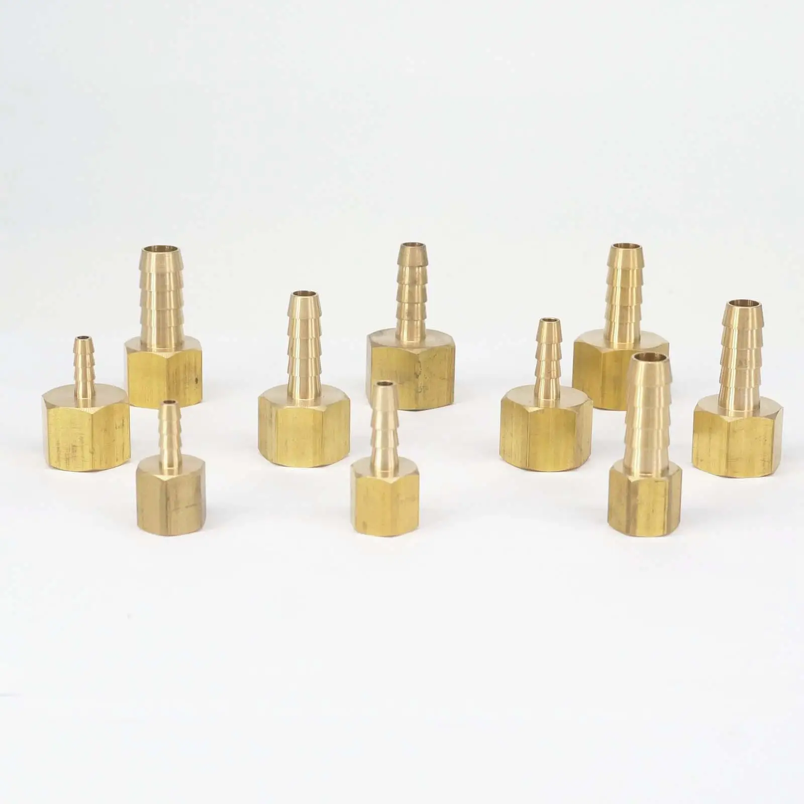 1/8" 1/4" 3/8" NPT Female x 1/8" 3/16" 1/4" 5/16" 3/8" Hose Barb Tail Brass Fuel Fittings Connectors Adapters 229 PSI pipe fitting hose pipe fitting