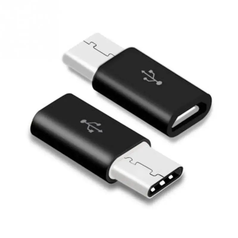 Черный USB 3,1 type C Мужской к Micro USB Женский адаптер конвертер разъем