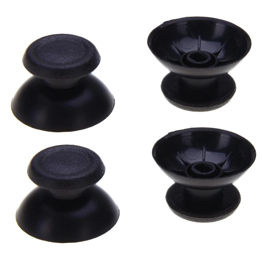 

4 pcs Joystick Caps Controller ABS BLACK for PS4