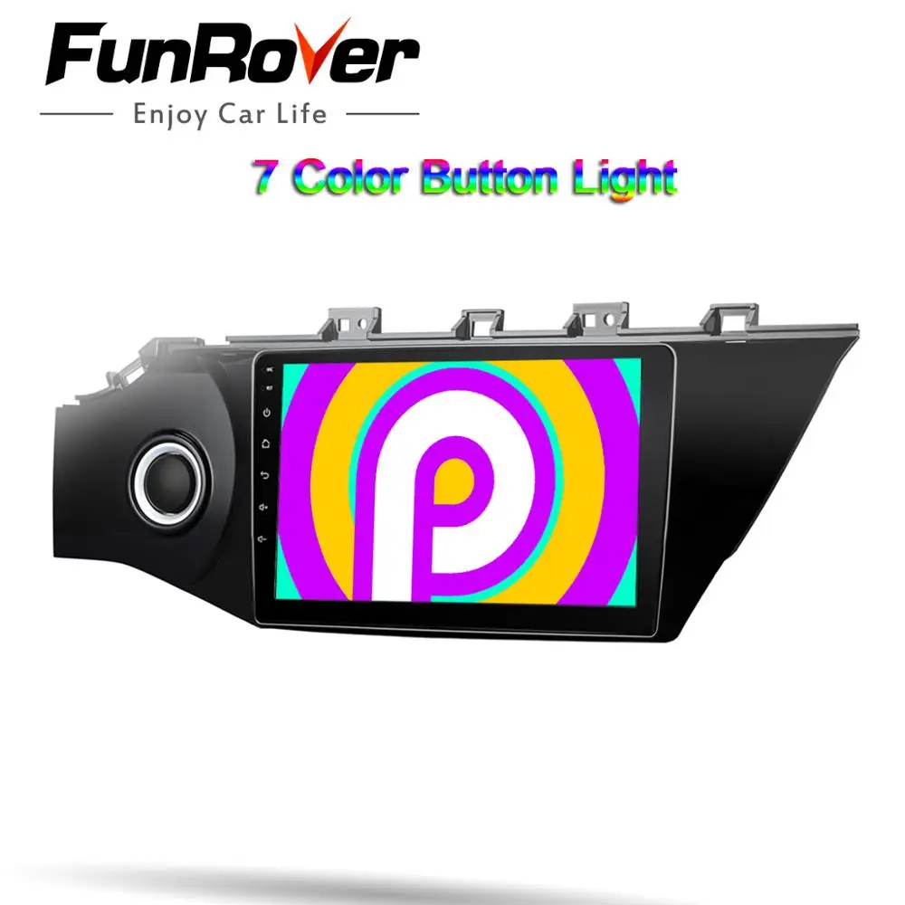 Discount FUNROVER android 9.0 2.5D+IPS car dvd multimedia player For Kia Rio 4 K2 2017 2018 radio gps navigation system navi autoradio BT 4