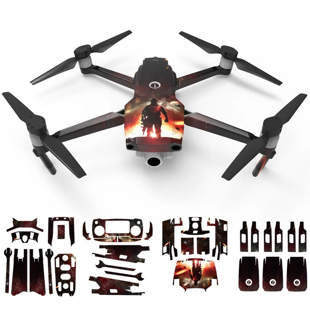 Камуфляжная наклейка для DJI Mavic 2 Pro и Zoom Drone водонепроницаемая 3d защитная пленка