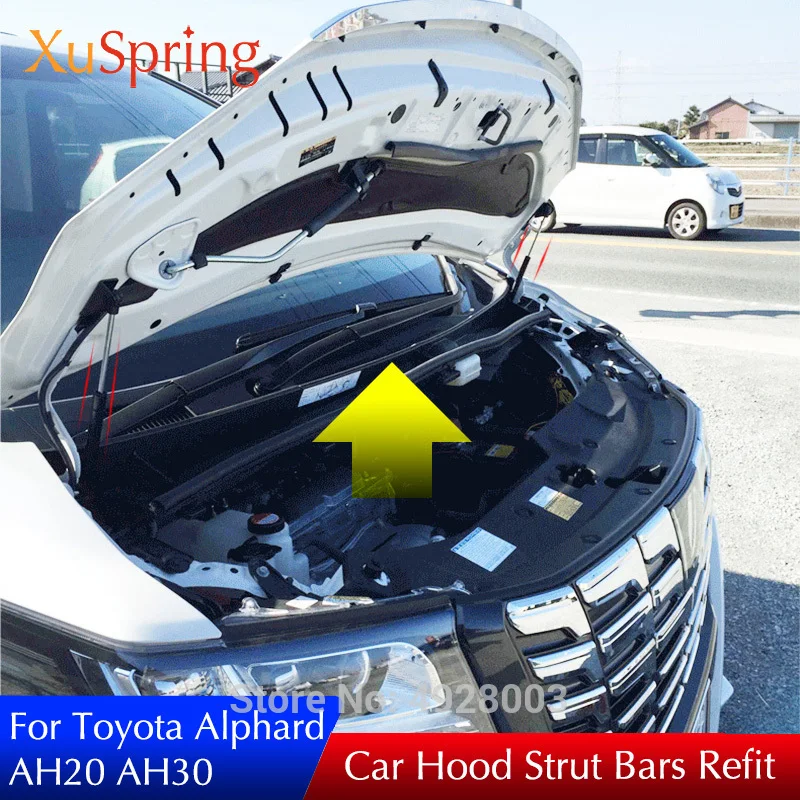 

Car 2PCS Bonnet Hood Cover Lift Bracket Refit Hydraulic Rod Strut Bars Gas Shock Support For 2008-2018 Toyota Alphard AH20 AH30