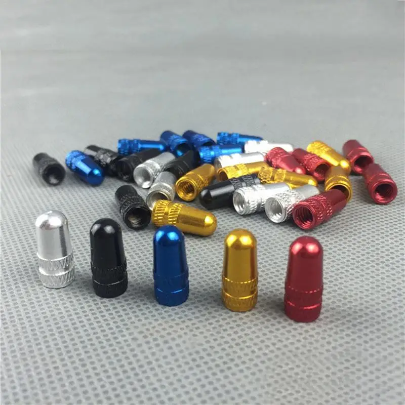 

4pcs Mountain Bike Valve Caps Road Fixie Bike Colorful Aluminum Alloy Nozzle Special Dust Cover Valve Cover
