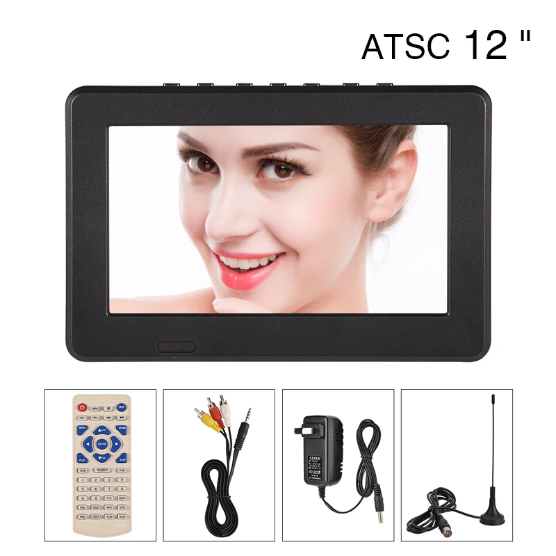 

LEADSTAR Portable ATSC 12 inch 16:9 Digital Television TV TFT LED 1080P HD HDMI Video Player 2019 New Arrival