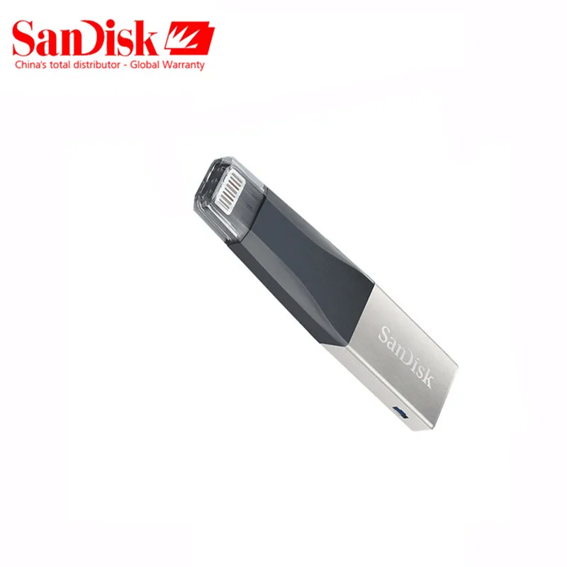 

Sandisk USB Flash Drive 32GB 64GB For iPhone 7 7 Plus 6 5 5S Lightning to Metal Pen Drive U Disk for IOS 8.2 memory stick 128GB
