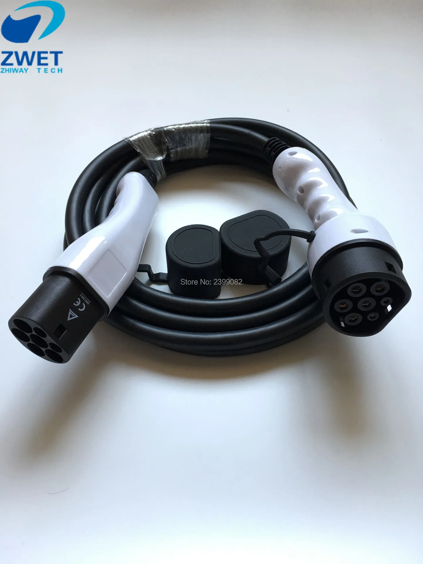 ZWET 32Amp Type 2 to EV зарядный кабель 5 м Тип Female Male IEC62196 Электрический автомобильный