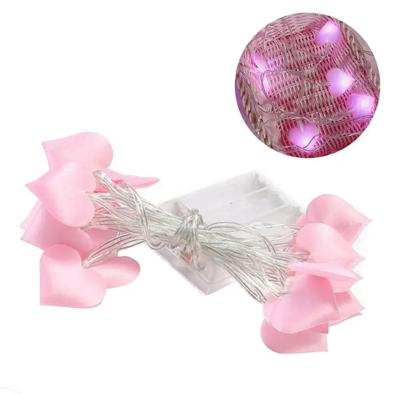 

WINOMO Pink Heart Shape Light Strings 20 LED Lamp Strings Battery Powered for Photography Garden Landscape Decor (Warm White)