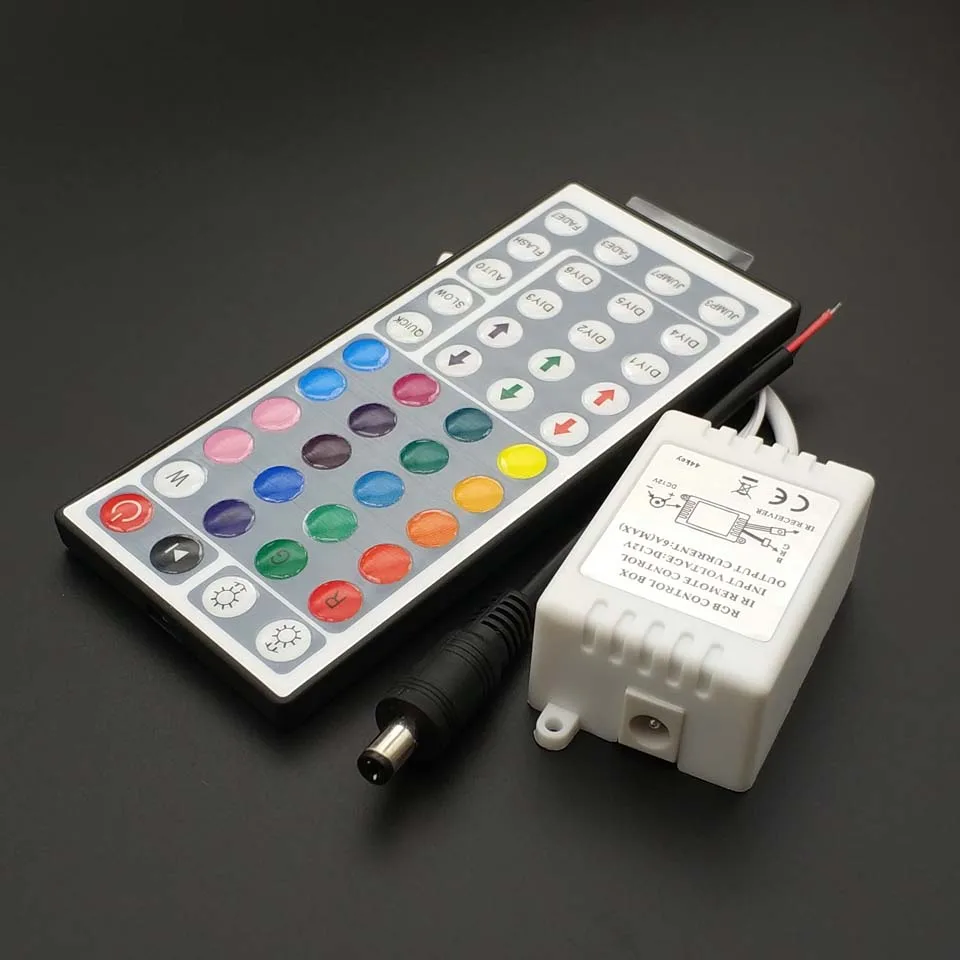 

Led Controller 44 Keys LED IR RGB Controler LED Lights Controller IR Remote Dimmer DC12V 6A For RGB 3528 5050 LED Strip