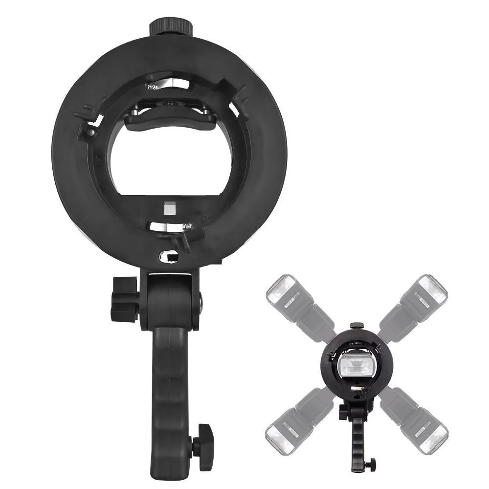 

Flash Bracket S Type Chuck Convenient Flash Lamp Bracket Hold Chuck Umbrella Hole Multi-purpose Enclosure Lamp For Softbox