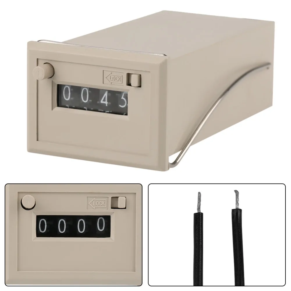 Горячая 1 шт DC 24V CSK4 NKW 4 цифры 0 9999 Totalizer электромагнитный счетчик