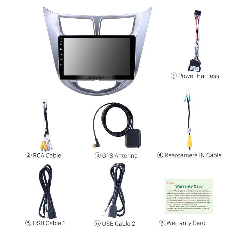 Excellent Seicane Car Android 6.0/7.1/8.1 Autoradio 9" Stereo 2Din Player For Hyundai Verna 2011 2012 2013 Head Unit Support WiFi Can-Bus 3