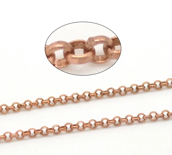 

DoreenBeads Copper Tone Link-Soldered Chains Findings 2mm sold per lot of 10M (B15098) yiwu