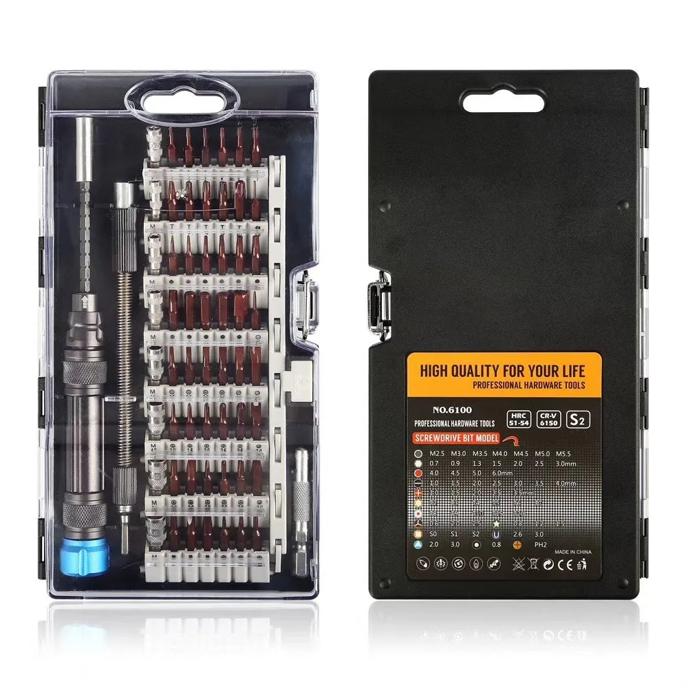 60 In 1 Multi-Bit Precision Torx Magnetic Screwdriver Set For Repair Phone PC Hand Tools Full Metal Handle Maintenance Tool Kits 60 In 1 Multi-Bit Precision Torx Magnetic Screwdriver Set For Repair Phone PC Hand Tools Full Metal Handle Maintenance Tool Kits