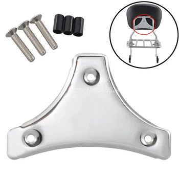 

Motorcycle Chrome Sissy Bar Backrest Pad Mount Kit w/ Plate Fits For Harley Touring Road King CVO Electra Street Glide 2009-2018