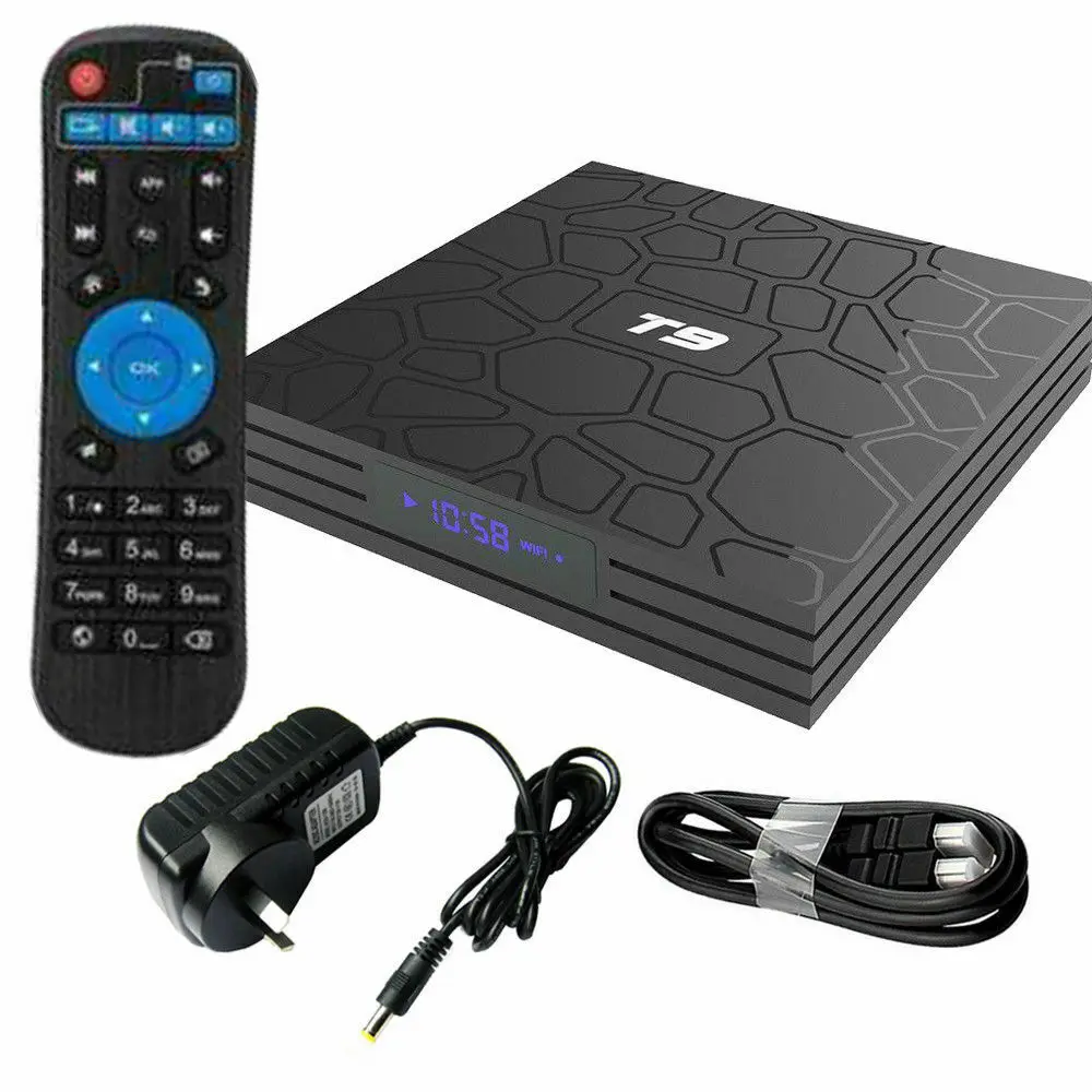 

T9 Android 8.1 Smart TV Box Octa-core Dual Band WiFi Bluetooth 4K Media Player
