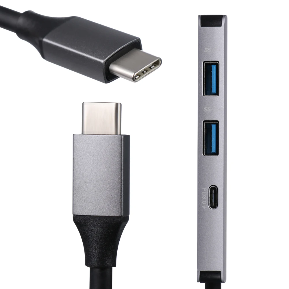 4 в 1 type C концентратор 4K HDMI выход 2 USB 3,0 порт USB-C конвертер многопортовый адаптер для Mac Book Pro Chromebook