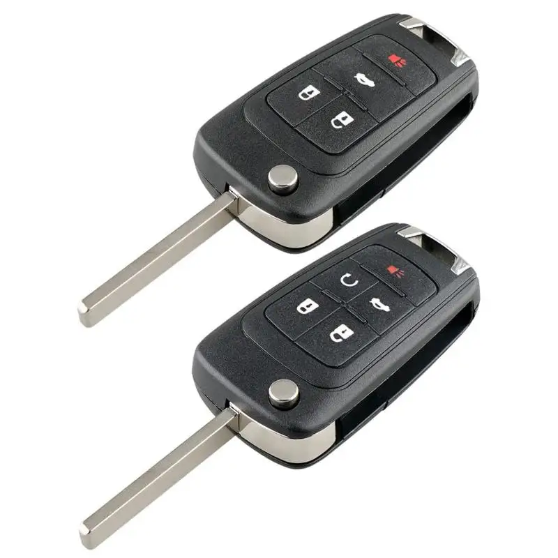 

VODOOL 4/5 Buttons Car Flip Folding Remote Key Fob Case Shell Blade for Chevrolet Camaro Cruze Equinox Malibu Sonic Spark Volt