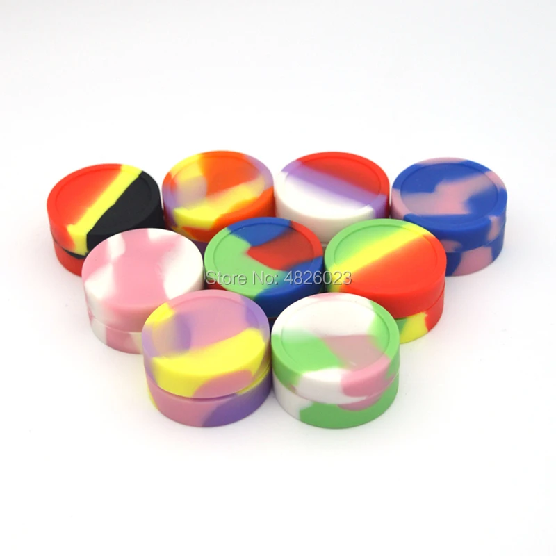 1 قطعة نونستيك 7 مللي سيليكون الحاويات مربع مرذاذ أعشاب شمع جافة الجرار الداب جولة شكل ل الجافة زيت أعشاب الشمع E أداة تدخين السجائر