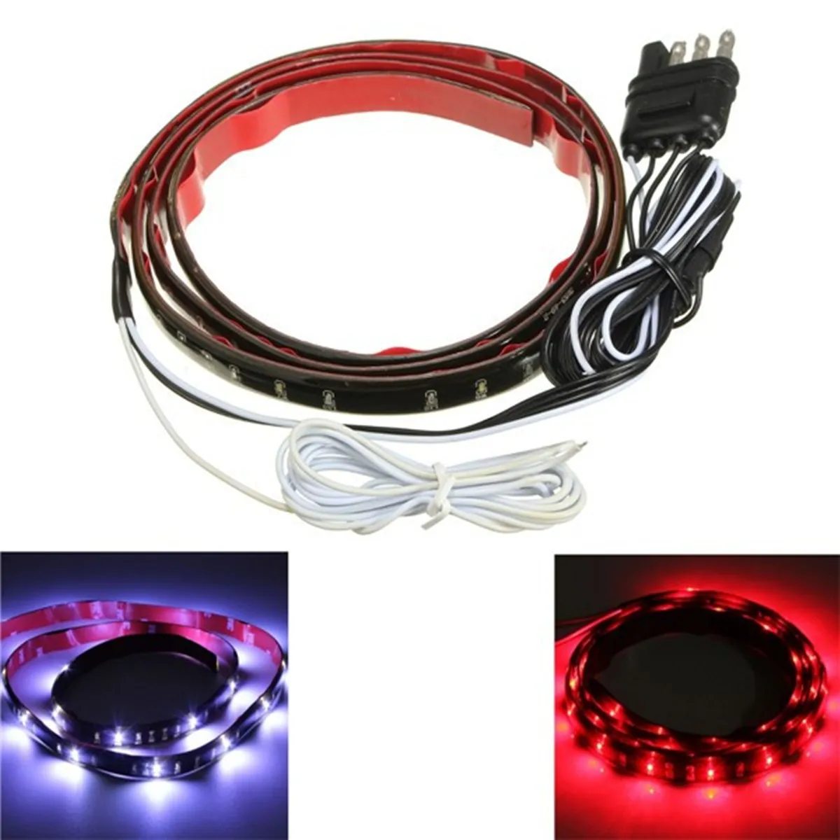 

5-Function LED Strip Tailgate Break Reverse Signal Light For Truck SUV LED Strip Tailgate Light 122x1.5cm