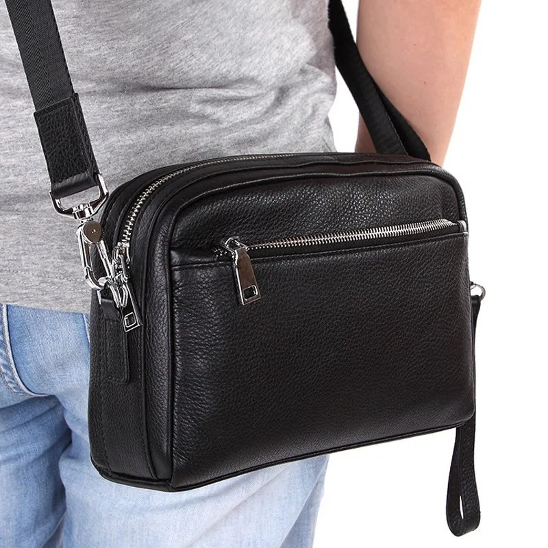 

New Genuine Leather Clutch Bag Men Business Bags Handbag Luxury Handbags Man Shoulder Bags Crossbody Bags For Men Money Pocket
