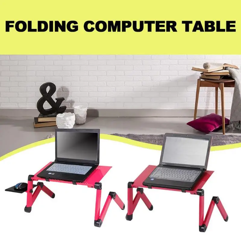 

Portable Foldable Adjustable Laptop Table Aluminum Folding Cooling Computer Desk Notebook Stand Tray for Sofa Bed Desk Set