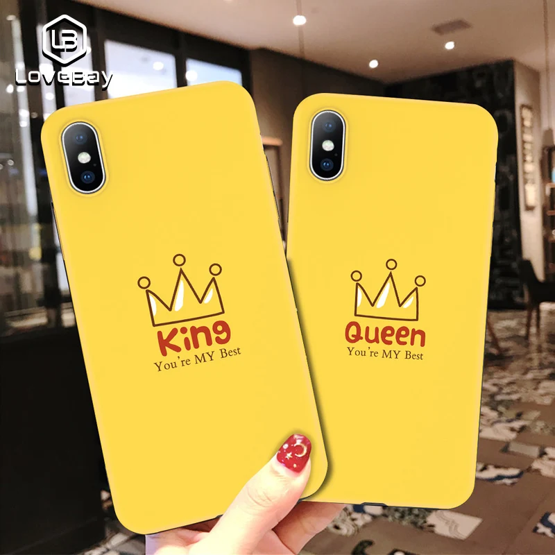 Lovebay Phone Case For iPhone 6 6s 7 8 Plus X XR XS Max 5 5s SE Cute Crown Bread Cartoon Letter Soft TPU |