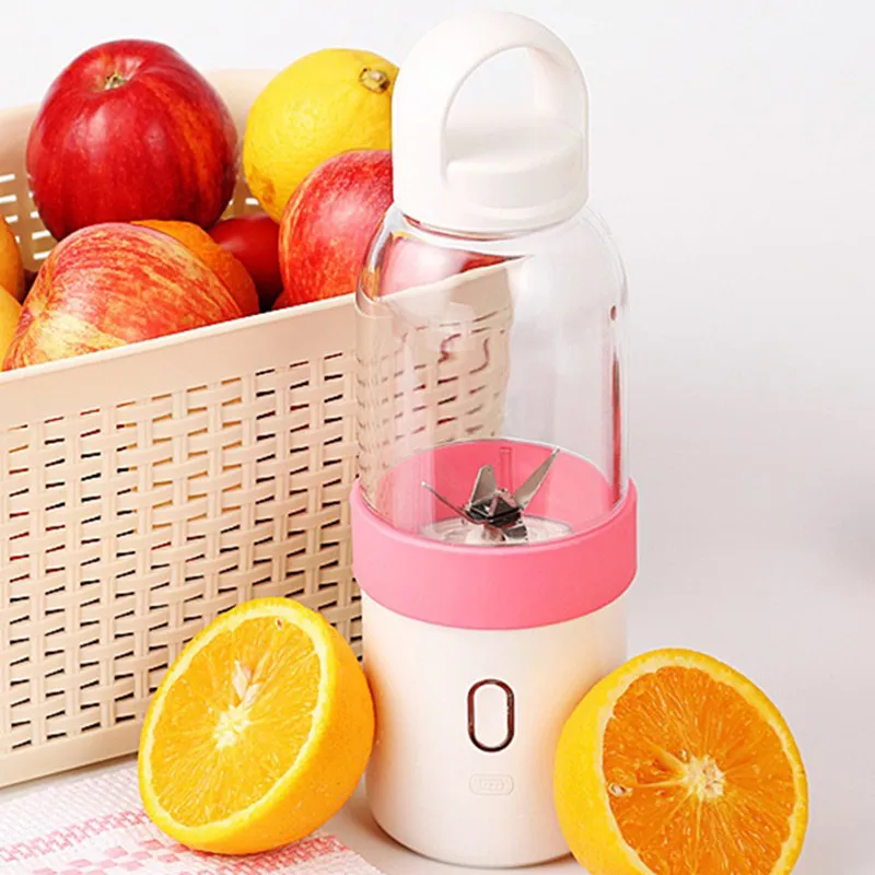 

550ml Blender Mixer Portable Mini Juicer Juice Machine USB Rechargeable 4400mah Household 6 Blades Small Juice Extractor Bottle