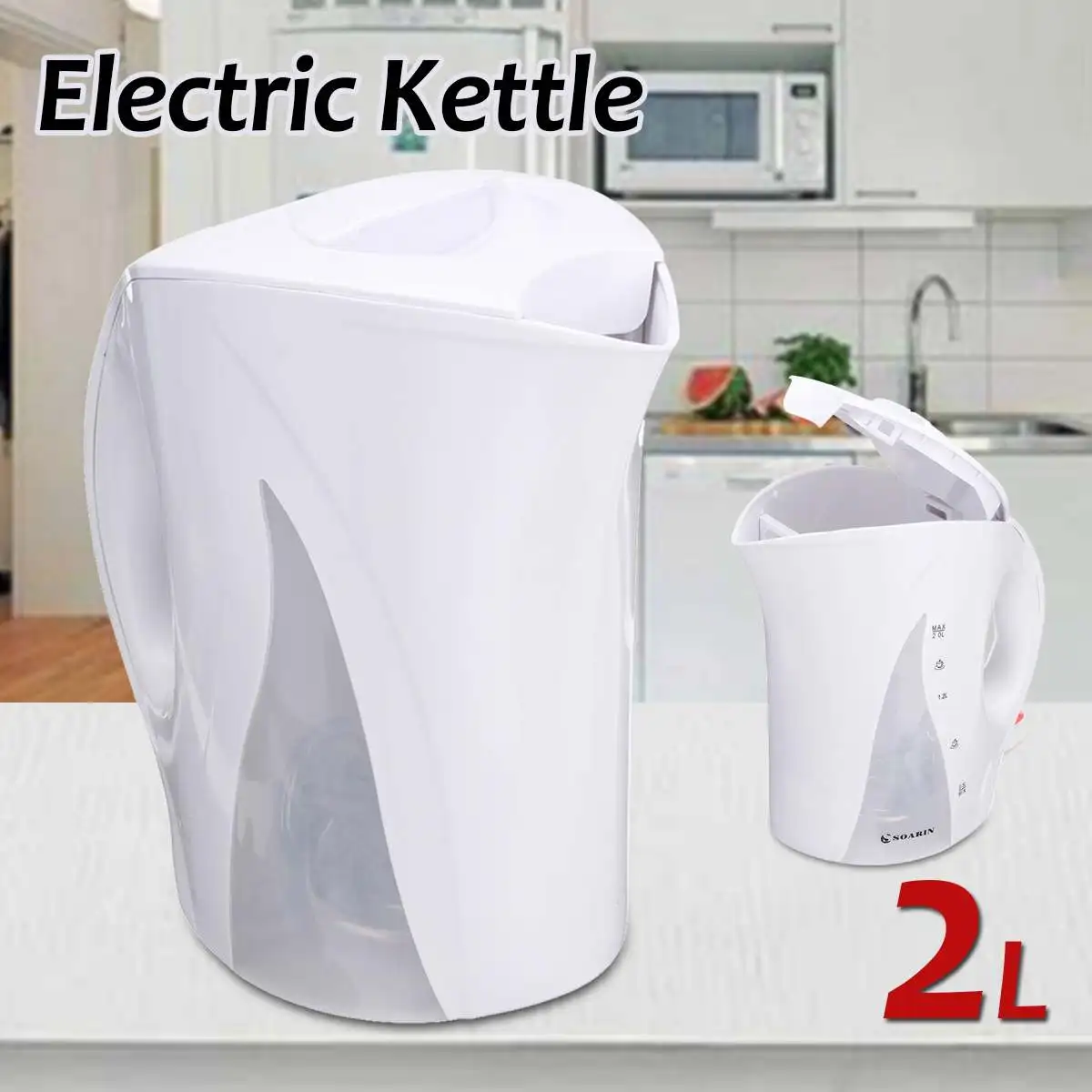 

2L Mini Portable Electric Hot Water Kettle Teapot 220V Household Kitchen Travel Camping Water Heating Boiler Heater Pot