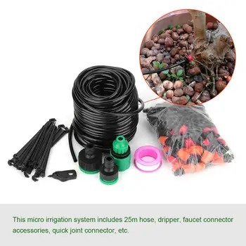 

DIY 25M Micro Water Irrigation System Garden Greenhouse Plants Automatic Watering Hose Kit Garden Watering System