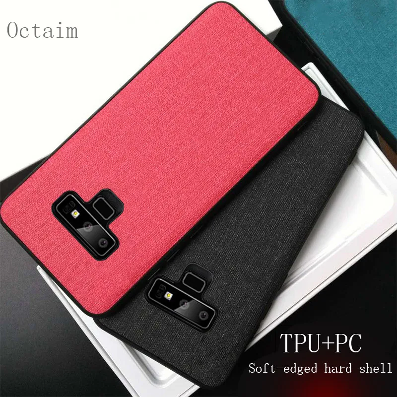 Case For Samsung S9 Plus S8 Soft Silicone Edge PC Fabric Back Cover S10 Note 8 9 J3 J5 J7 2017 A7 A6 J6 J8 2018 |