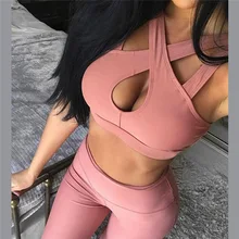 Pink Yoga Set Woman Gym Clothing Workout Sportswear Fitness Suit Women's Sports Suit Female Leggings Sports Bra Pant Tracksuit 