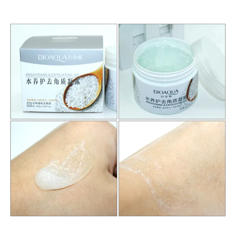 Bioaqua Facial Cleanser Natural Facial Exfoliator Exfoliating Whitening Brightening Peeling Cream Gel Face Scrub Removal