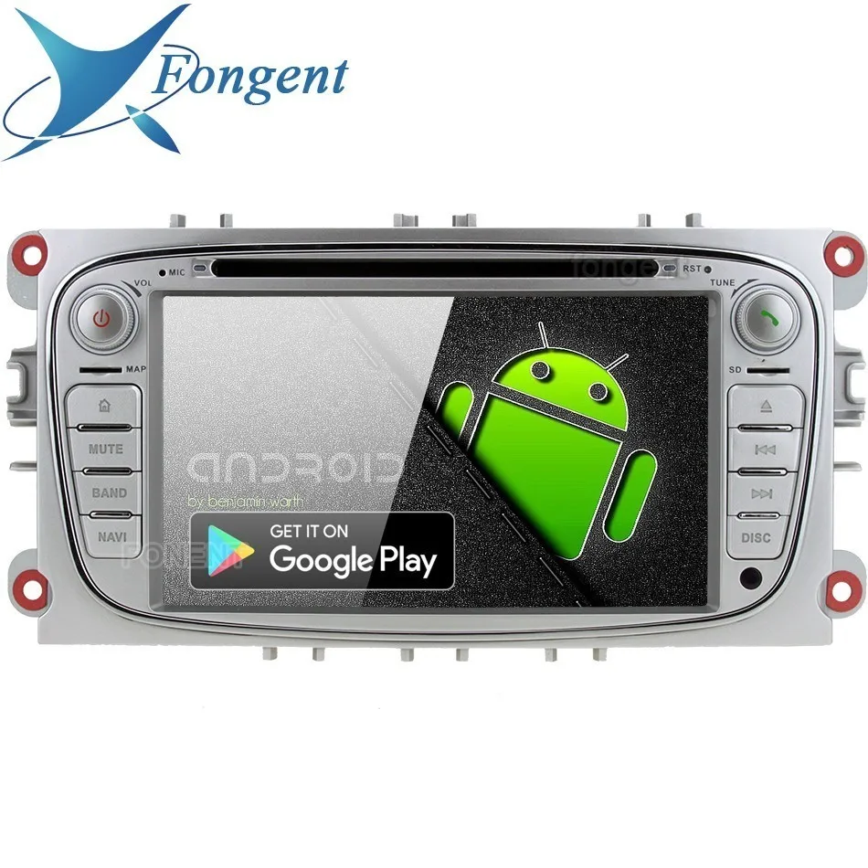 Android 9 0 для Ford Mondeo Focus C MAX Galaxy Tourneo Transit S max Kuga Car 2 Din DVD GPS Radio multimidia Player серебристо