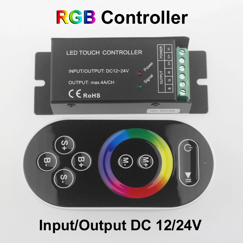 

Rgb Led Strip Controller 24v 12v RF Rgb Controller for led strip DC 12V 24V Rgb Led Controller with RF Remote Control
