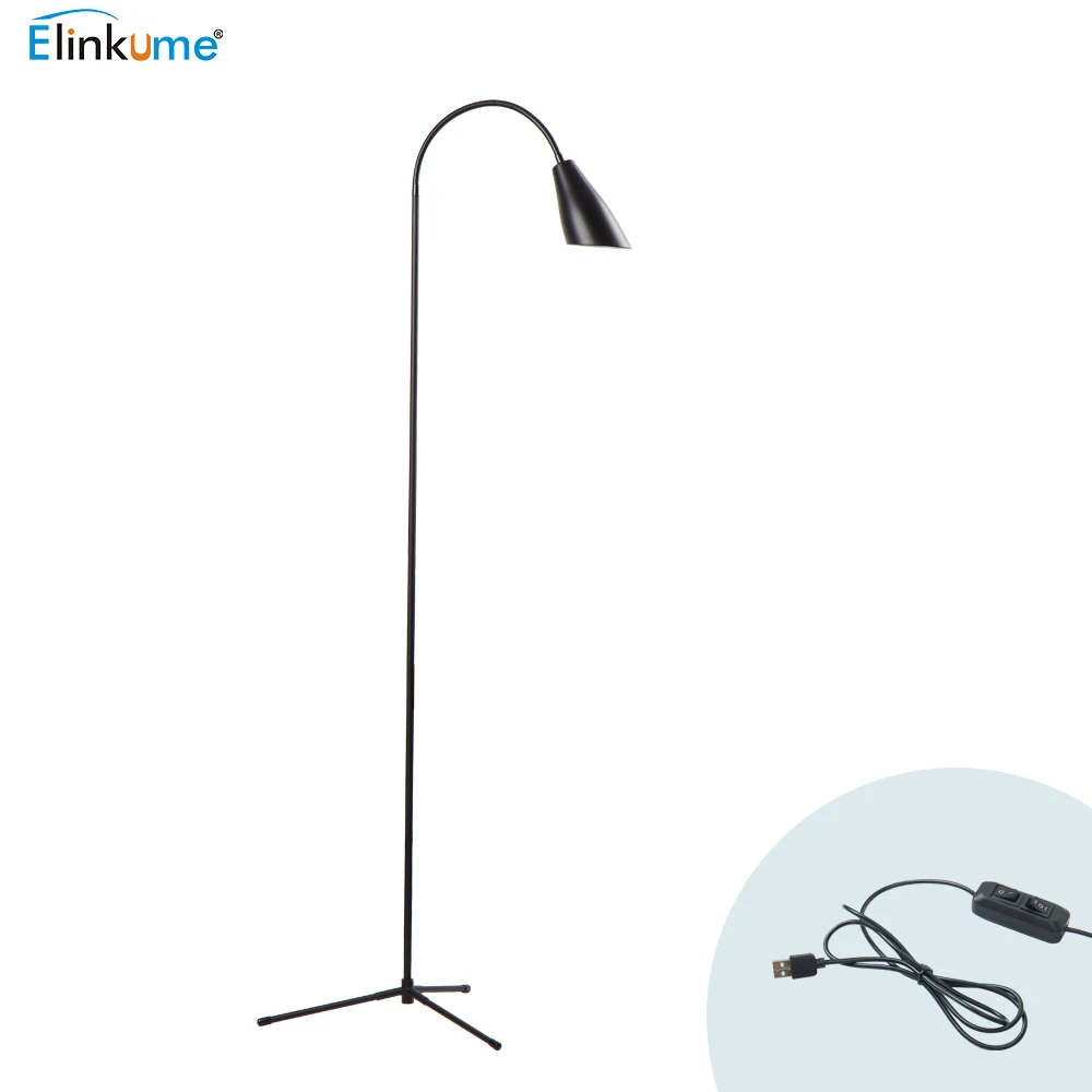 

6W Floor Lamp Modern Style Dimmable Reading Desktop Lamp Tripod Study Room Warm White Light