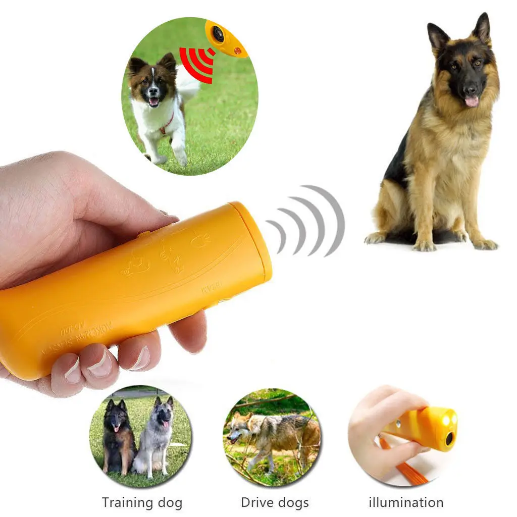 

New 3 in 1 Anti Barking Stop Bark Ultrasonic Pet Dog Repeller Training Device Trainer With LED Wholesale