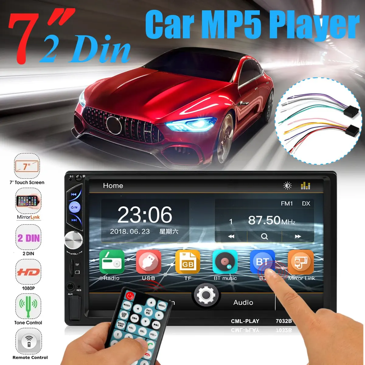 

Universal 2din Android Car Multimedia Player Autoradio 2din Stereo 7" For Touch Screen Video TF USB FM MP5 Player Auto Radio