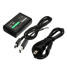 США вилка домашнее настенное зарядное устройство Питание адаптер переменного тока+ USB кабель для зарядки данных Шнур для sony для PS Vita Прямая