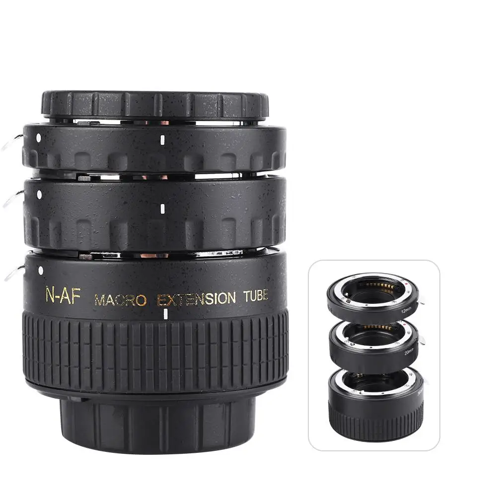 Auto Focusing Macro Extension Lenses Adapter Rings Set for Nikon Al