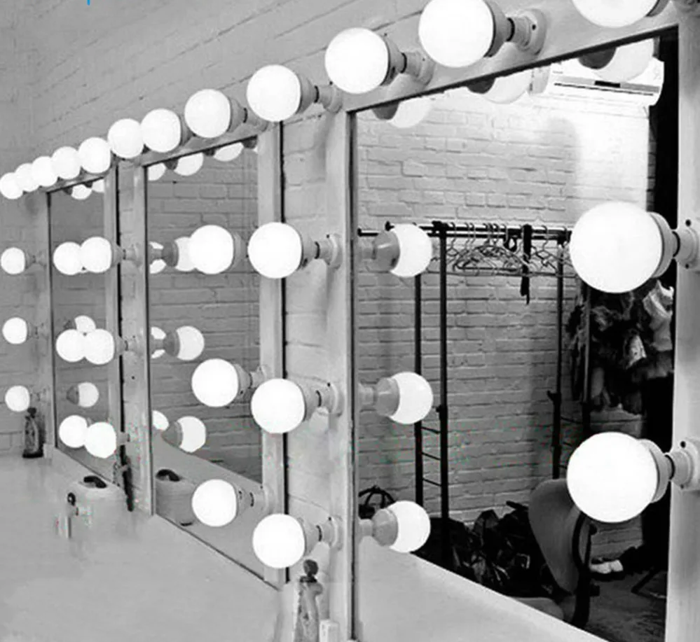 Easy Install Mirror Led Light 5/10/15/20 Pcs E26 E27 Dressing Room Cosmetic White Make Up Hollywood Mirror Wall Lamp Bulb