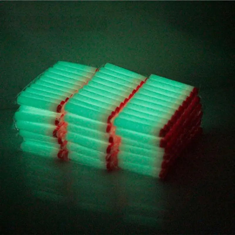 

100/200/300PCS Luminous For Nerf Bullets Soft Hollow Hole Head 7.2cm Refill Darts Toy Gun Bullets For Nerf Kid Children Gift