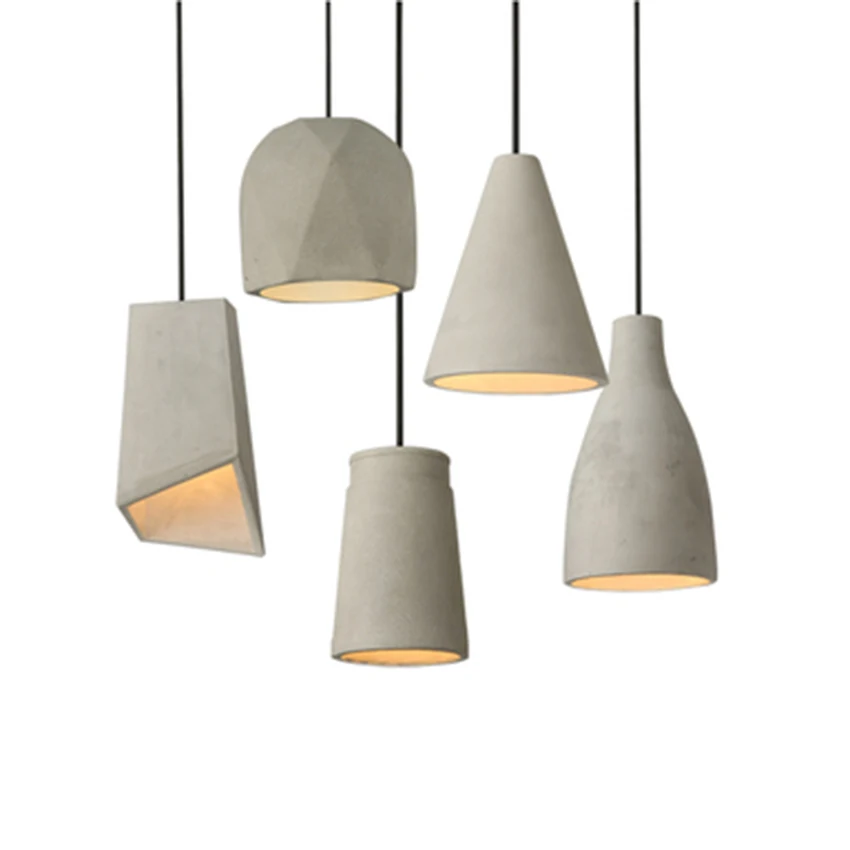 

Nordic Designer Cement LED Pendant Lights Modern Dining Room Hanging Lamps Living Room Bedside Bedroom Decor Lighting Luminaire