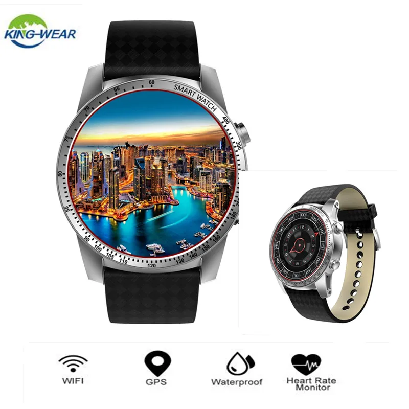 Kingwear умные часы KW99 Bluetooth gps пульсометр Шагомер Smartwatch Android 8 ГБ rom для Xiao mi IOS