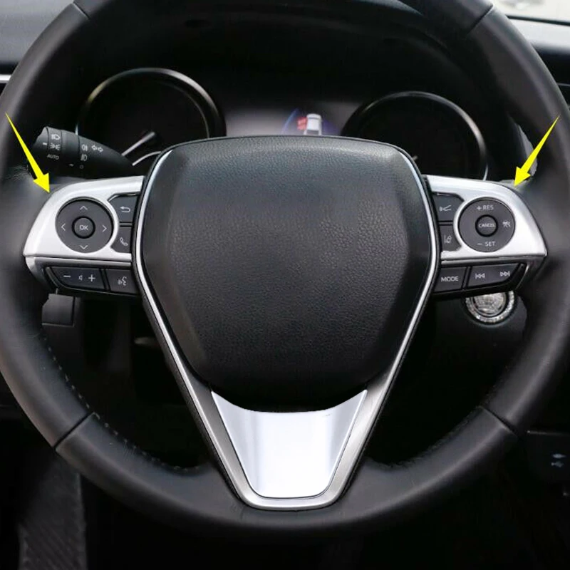 

3pcs/Set Silver ABS Steering Wheel Trim Matt Chrome Steering Wheel Trim Frame High Quality Accessory For Toyota RAV4 2019