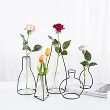 В скандинавском стиле инновационная железная ваза орнамент Искусственный сушеный цветочный горшок простая ваза и жардиньерка