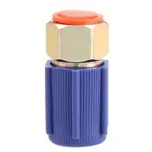 A/C 7/16 сервис зарядки низкая сторона порт адаптер модернизации R12 до R134a с крышкой высокое качество Кондиционер Установка Металл