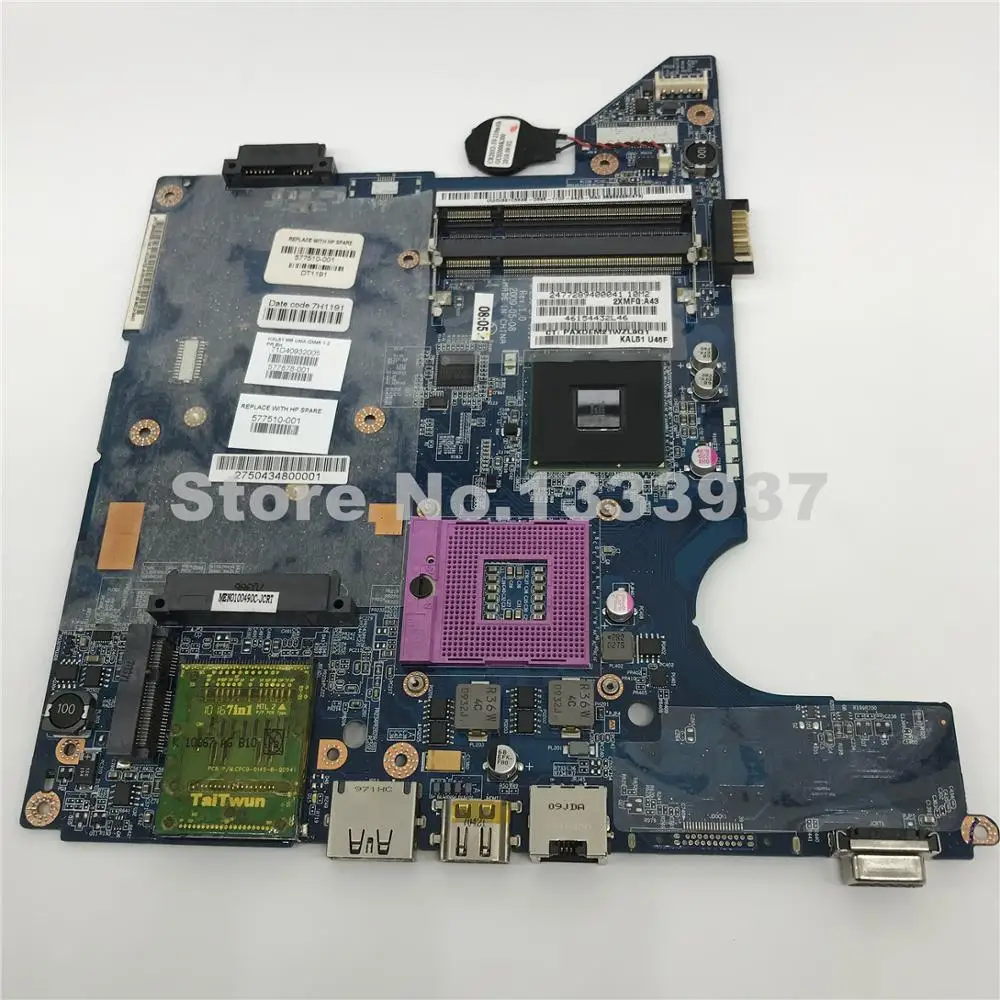 Материнская плата JAL50 LA-4101P 577878-001 577510-001 для ноутбука HP compaq CQ40 материнская GL40 GM45 DDR2 |