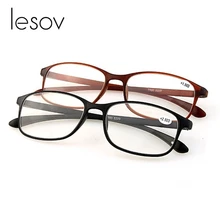 Lesov унисекс Гибкий тонкий светильник TR90 очки для чтения для мужчин и женщин Большая оправа Очки для дальнозоркости 1. 0. 4,0 очки для чтения